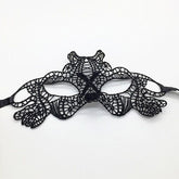 NessiWorld Black Color Lace Cut Lace Embroidered Prom Party Mask No 11